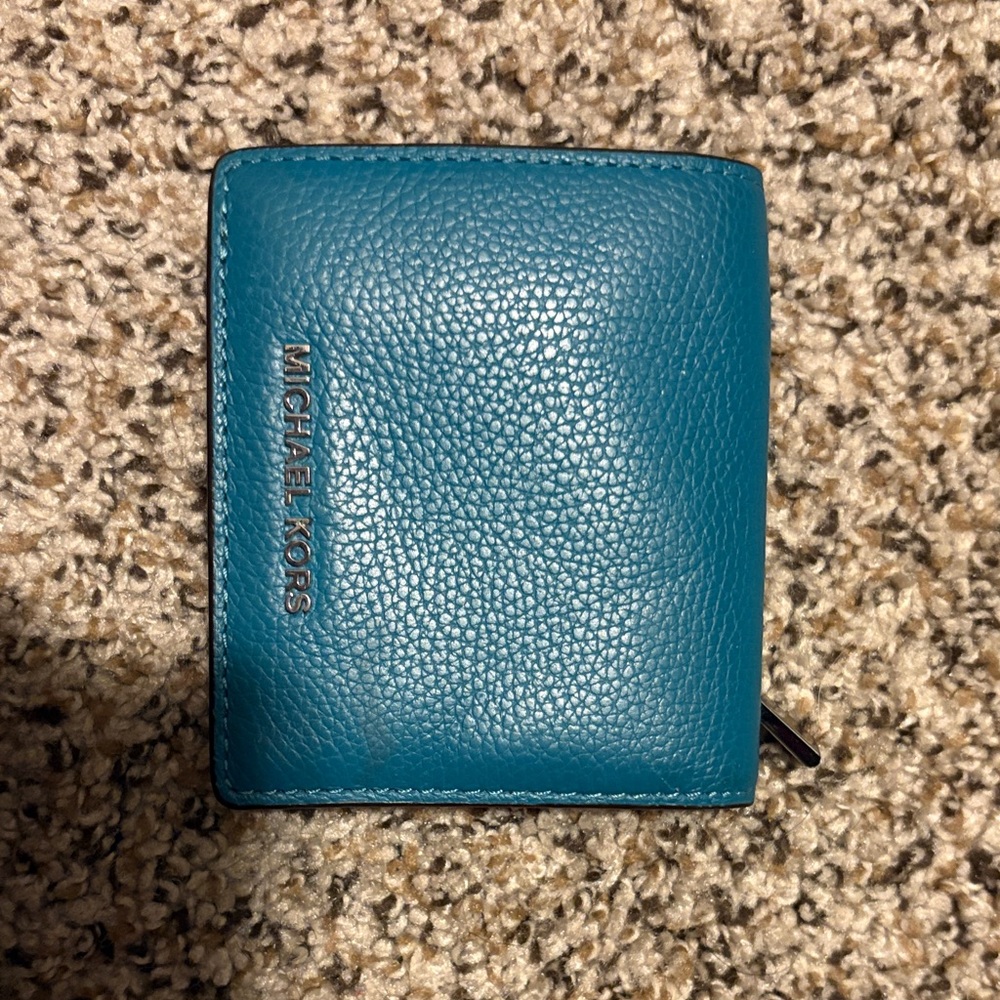 Michael Kors Blue Leather Wallet